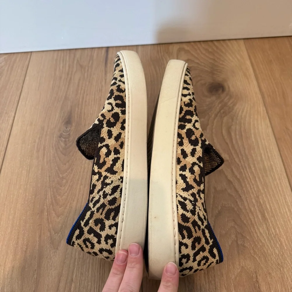 Rothy’s Leopard Print Slip-On Sneakers Womens Size 9 Casual Everyday Walking - Picture 6 of 8